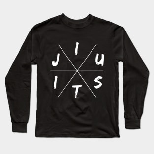 Jiu Jitsu cross bjj brazilian jiu jitsu fight gift Long Sleeve T-Shirt